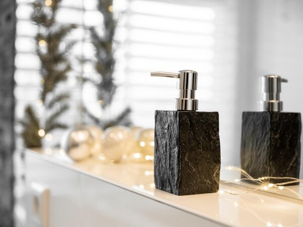WENKO 17921100 - Dávkovač mýdla SLATE ROCK 250 ml antracit