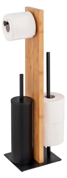WENKO 25376100 - WC set LESINA 18x69 cm hnědá/černá