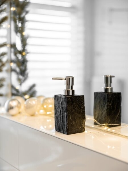 WENKO 17921100 - Dávkovač mýdla SLATE ROCK 250 ml antracit