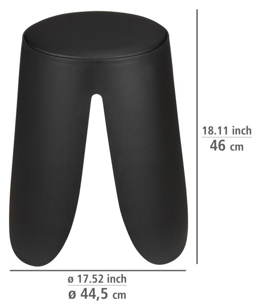 WENKO 26087100 - Stolička COMISO 44,5x46 cm černá