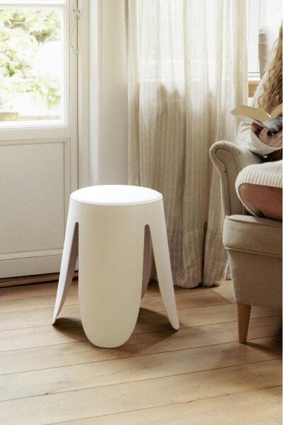 WENKO 26086100 - Stolička COMISO 44,5x46 cm bílá