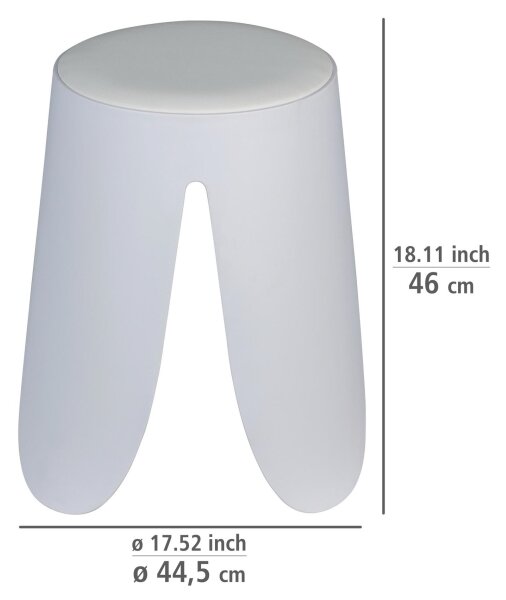 WENKO 26086100 - Stolička COMISO 44,5x46 cm bílá