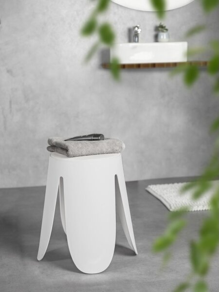 WENKO 26086100 - Stolička COMISO 44,5x46 cm bílá
