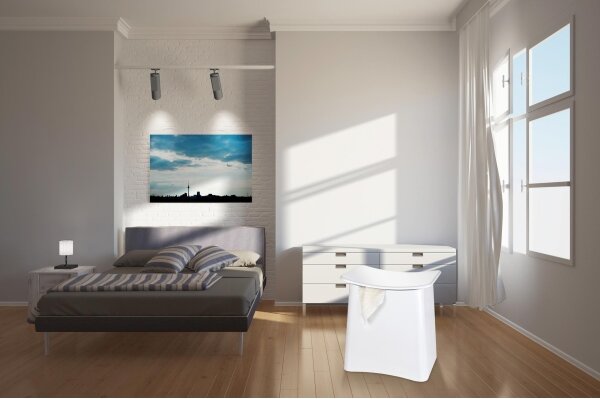 WENKO 22949100 - Stolička WING 45x48 cm bílá/černá