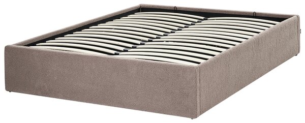Postel s úložným prostorem bez čela DINAN Buklé Taupe 120 x 200 cm