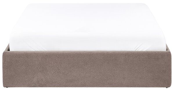 Postel s úložným prostorem bez čela DINAN Buklé Taupe 120 x 200 cm