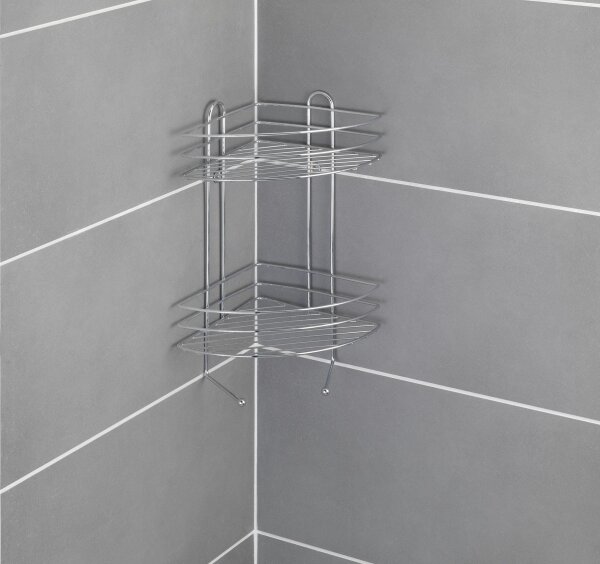 WENKO 15498100 - Rohový regál EXCLUSIVE 23x30,5 cm lesk. chrom