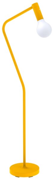 Žlutá kovová nabíjecí stojací LED lampa Fermob Aplo 138 cm