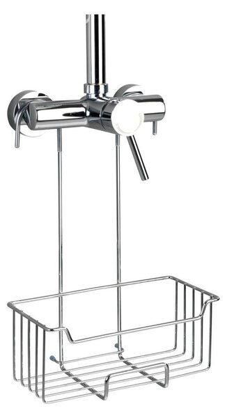 WENKO 23499100 - Sprchová polička MILO 25x36 cm nerez/stříbrná/čirá