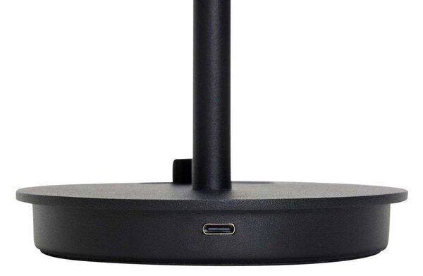 Stolní lampa Hübsch, stmívatelné, Černá, Obývací pokoj, Kov