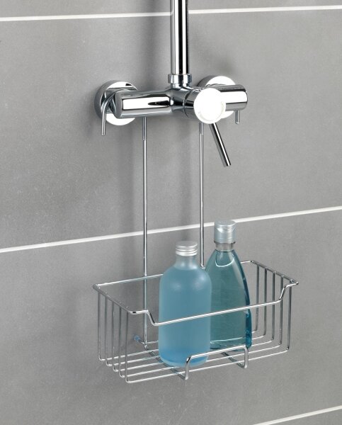 WENKO 23499100 - Sprchová polička MILO 25x36 cm nerez/stříbrná/čirá