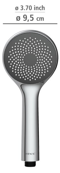 WENKO 23991100 - Sprchová hlavice WATERSAVING SYSTEM 9,5x9,5 cm lesk. chrom/šedá