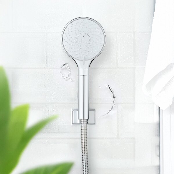 WENKO 26362100 - Sprchová hlavice WATERSAVING SYSTEM 12x12 cm lesk. chrom/bílá