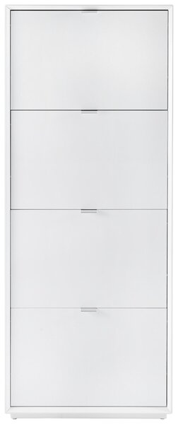 VYKLÁPĚCÍ BOTNÍK, bílá, barvy nerez oceli, 65/160/18 cm Xora - Výklopné botníky