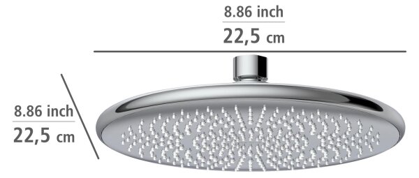 WENKO 23998100 - Sprchová hlavice WATERSAVING SYSTEM 22,5x22,5 cm lesk. chrom