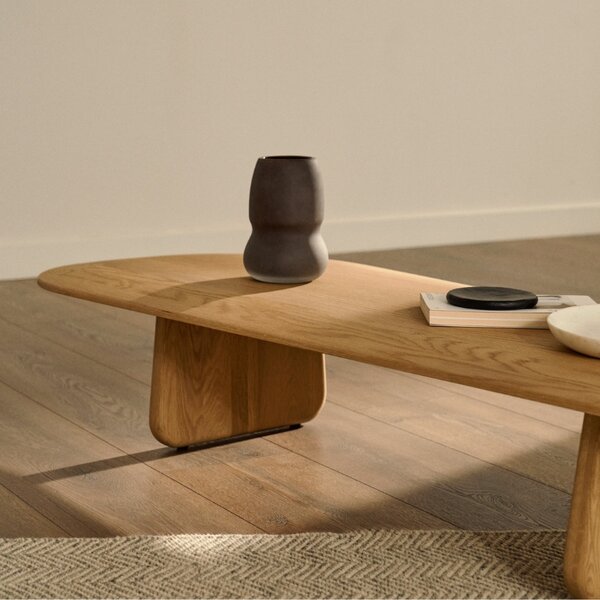 Kave Home Dubový konferenční stolek Pirita 147 x 65 cm