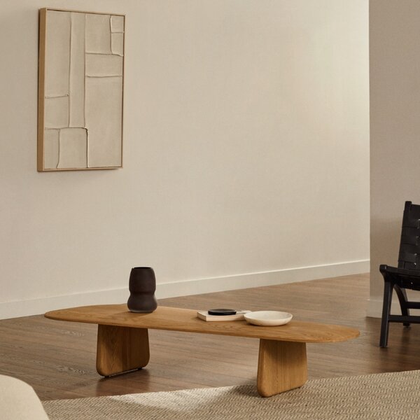 Kave Home Dubový konferenční stolek Pirita 147 x 65 cm