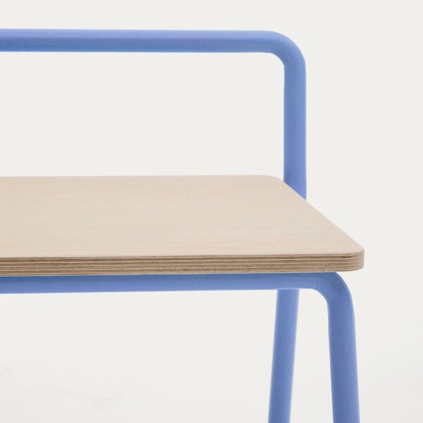 Modrá dětská lavice Kave Home Tinn 75 cm