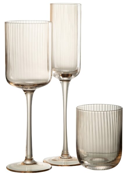Oranžová sklenice na víno J-line Urana 370 ml
