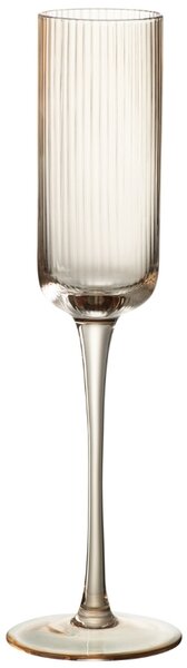 Oranžová sklenice na šampaňské J-line Urana 180 ml