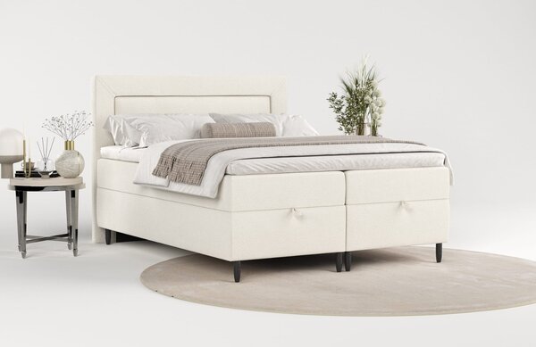 Maison de Rêve Bílá čalouněná postel NEA 140 x 200 cm, boxspring