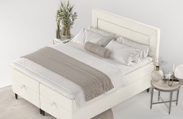 Maison de Rêve Bílá čalouněná postel NEA 140 x 200 cm, boxspring