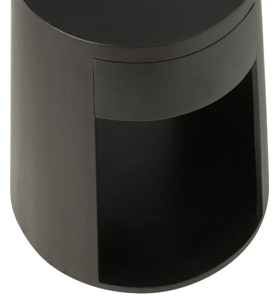 Černý dřevěný odkládací stolek J-line Colis 40 cm