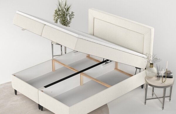 Maison de Rêve Bílá čalouněná postel NEA 140 x 200 cm, boxspring
