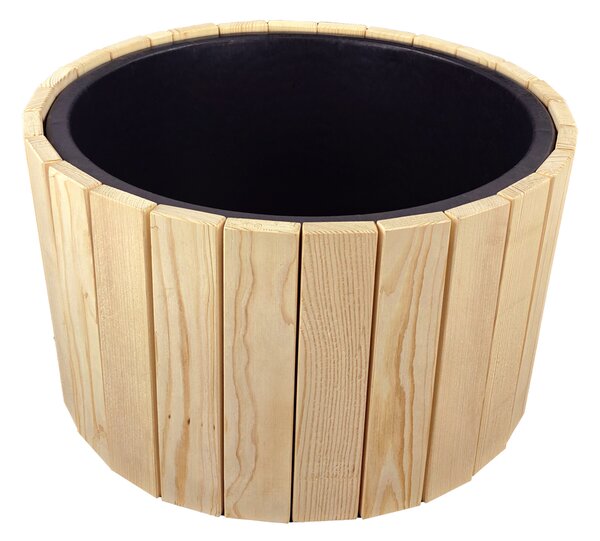 AMADEA Dřevěný designový obal s plastovou nádobou uvnitř, 54x54x30 cm