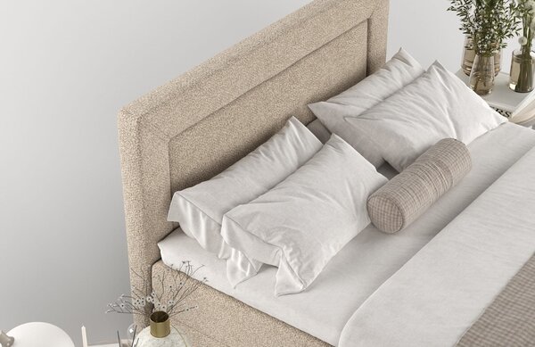 Maison de Rêve Béžová čalouněná postel NEA 140 x 200 cm, boxspring
