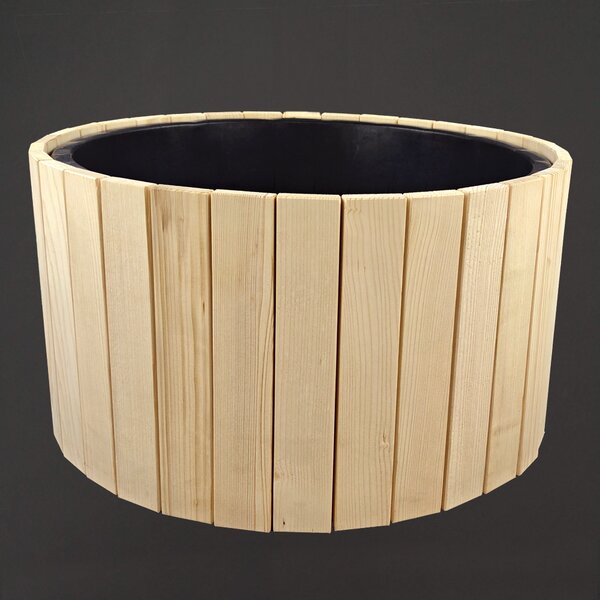 AMADEA Dřevěný designový obal s plastovou nádobou uvnitř, 64x64x35 cm