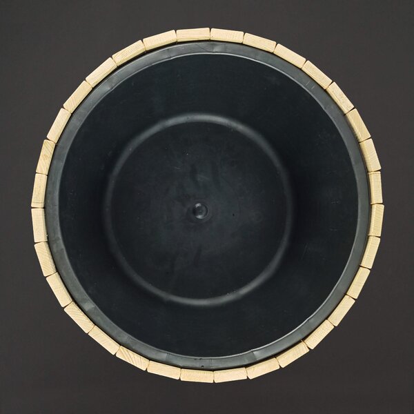 AMADEA Dřevěný designový obal s plastovou nádobou uvnitř, 64x64x35 cm