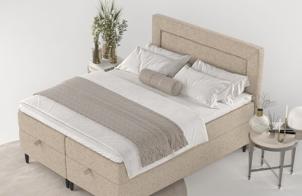 Maison de Rêve Béžová čalouněná postel NEA 140 x 200 cm, boxspring