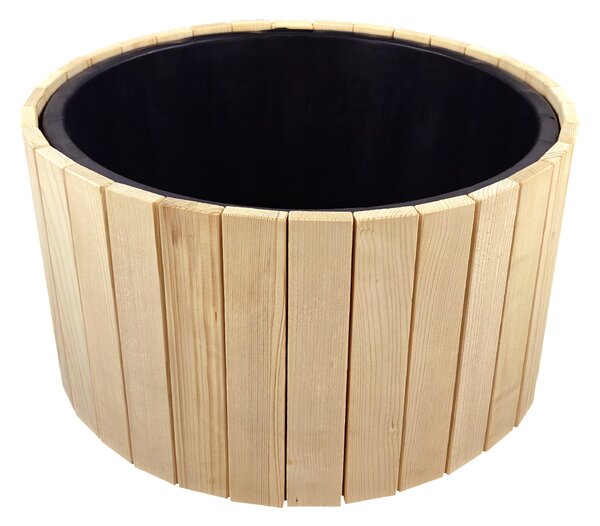 AMADEA Dřevěný designový obal s plastovou nádobou uvnitř, 64x64x35 cm