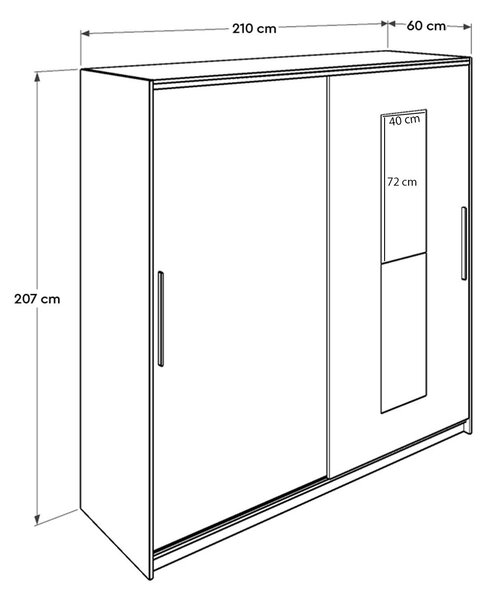 ASIR Šatní skříň SWD-720 bílá