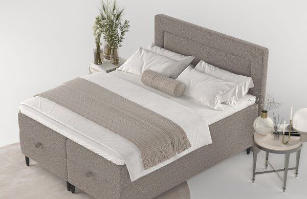 Maison de Rêve Hnědá čalouněná postel NEA 140 x 200 cm, boxspring