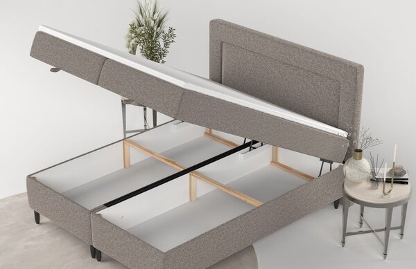 Maison de Rêve Hnědá čalouněná postel NEA 140 x 200 cm, boxspring