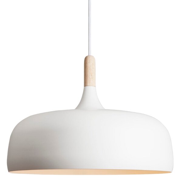 Northern Bílé kovové závěsné světlo Acorn 48 cm