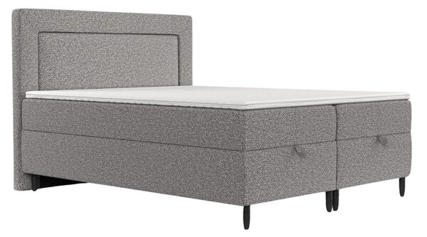 Maison de Rêve Šedá čalouněná postel NEA 140 x 200 cm, boxspring
