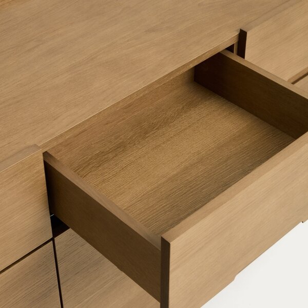 Kave Home Dubová komoda Arelida 200 x 45 cm
