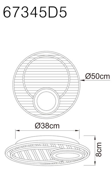 STROPNÍ LED SVÍTIDLO, 50/8 cm Globo - Online Only svítidla, Online Only