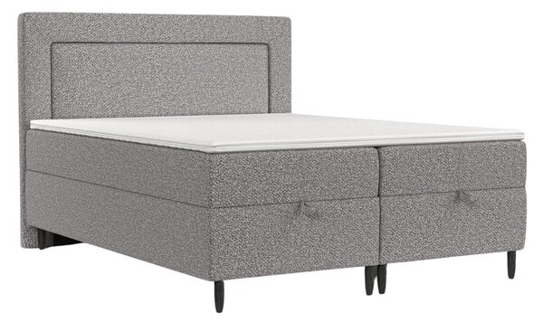 Maison de Rêve Šedá čalouněná postel NEA 140 x 200 cm, boxspring