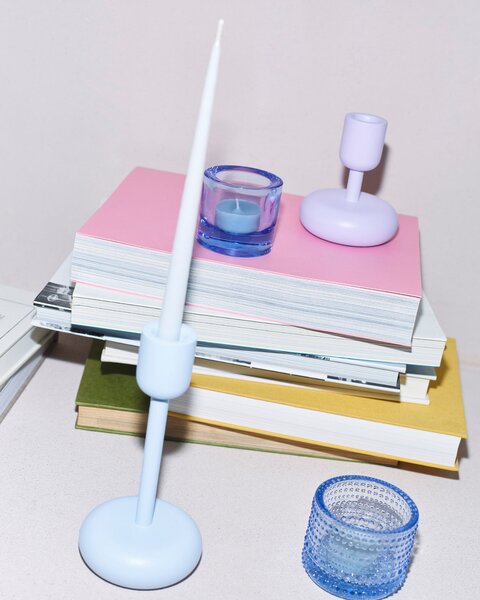 Skleněný svícen Kastehelmi 6,4 cm – Aqua