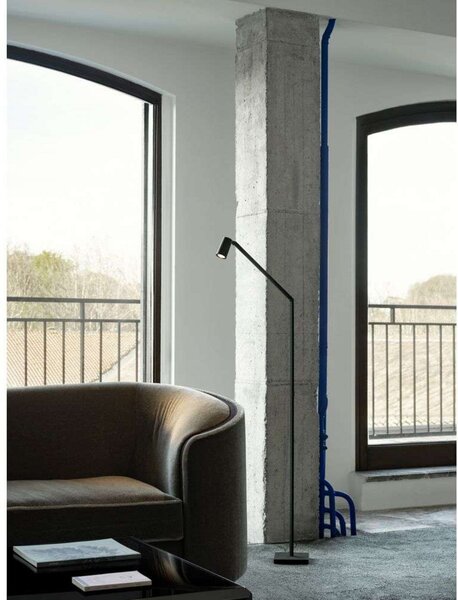 Stojací Lampa Nemo Lighting, stmívatelné, Černá, Obývací pokoj, Hliník