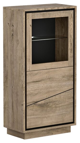 VITRÍNA, koňaková, 68/143/37 cm Hom`in - Kredence a vitríny