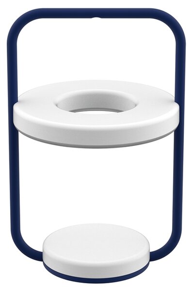 Tmavě modrá nabíjecí stolní LED lampa Fermob Ulli 30 cm