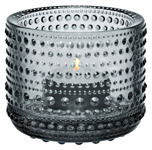 Skleněný svícen Kastehelmi 6,4 cm – Grey
