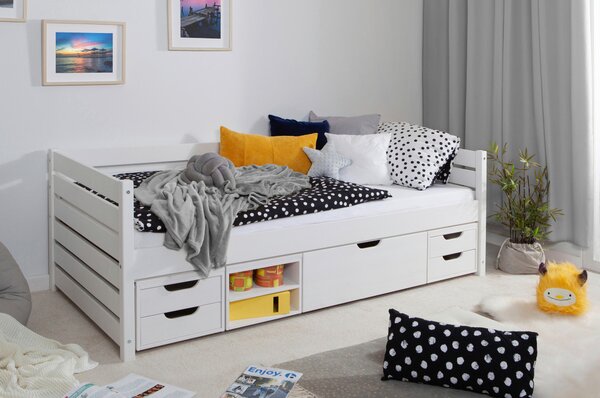 POSTEL S ÚLOŽNÝM PROSTOREM, 120/200 cm, bílá MID.YOU - Online Only dětské postele, Online Only