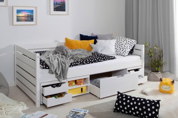 POSTEL S ÚLOŽNÝM PROSTOREM, 90/200 cm, bílá MID.YOU - Online Only dětské postele, Online Only