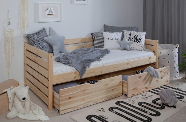 POSTEL S ÚLOŽNÝM PROSTOREM, 90/200 cm, přírodní barvy MID.YOU - Online Only dětské postele, Online Only